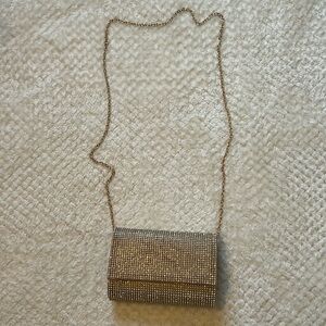 Lulu Townsend - Gold sparkle clutch/shoulder bag - used once